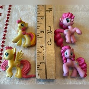 My Little Pony Lot of 4 Collectible Mini-Figures Kid's Toys Gifts